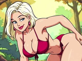 Ai Babes Outdoor Cleavage Tease