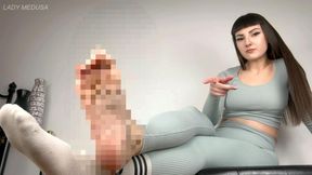 Pixel feet humiliation JOI with sock removal + cum countdown