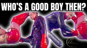 (720P) WHOS A GOOD BOY THEN? Vivienne l'Amour puts her excitable new gay puppy through obedience retraining with BONDAGE CONFINEMENT, FISTING AND PEGGING as he learns to behave for her and do as he is told copy
