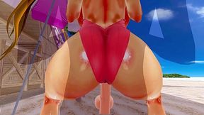 Busty Hentai Bitches in 3D Fuck While Showing Off Big Asses and Tits in Tiny Swimsuits