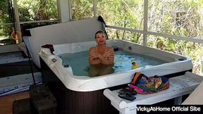 vicky vette gets horny after rub her cunt then sucks a hard men meat!