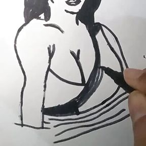 Mom big boobs drawing