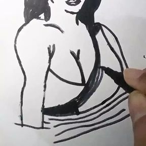 Mom big boobs drawing