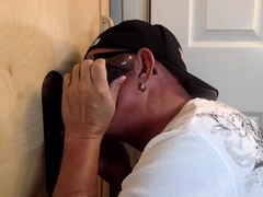 Gloryhole mature blowing BBC before sex