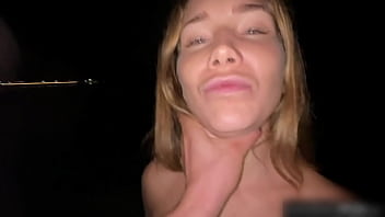 Fucking Cute Blonde Girl in Front Of Barcelona Beach