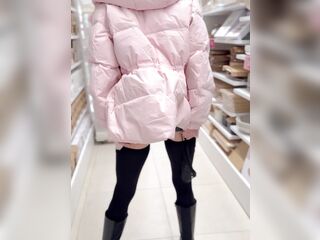 I walk around the store and strip.