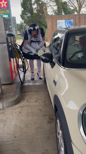 Sissy getting my petrol