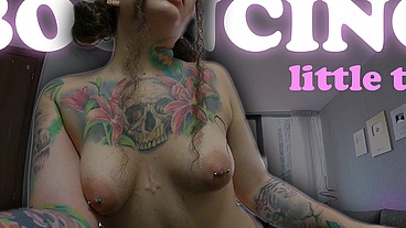 My step cousin fucked me on the kitchen table, watch my tits bounce