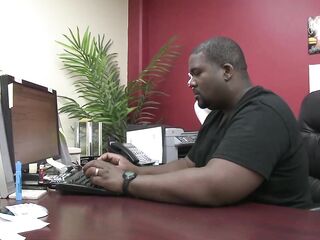 This babe gets on her knees and gives him a oral pleasure but in a short time, that guy holding onto her soft booty,...