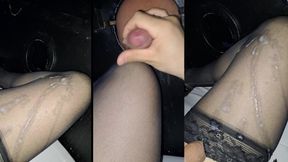 Cum in stockings Crossdresser BarbaraCD Barcelona