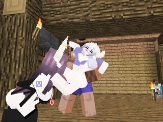 Minecraft Jenny Mod Having a 3some with Galath and Manglelie twat licking