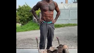 Your lumberjack is jerking off