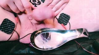 Amateur Interracial QoS Sissy gooning out the Sissy Pussy Clitty - Precum Milking