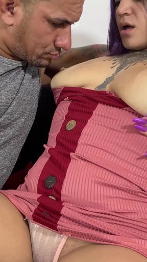 Jaw-dropping moment from &quot;Talented man fucking tattooed brunette at casting&quot;