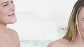 Teen blondies licking one another's snatch