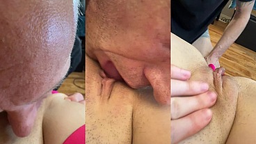 close up pussy licking