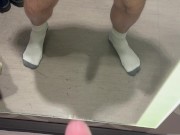 Playing with my Thick, Hard Uncut Cock in Target Changing Room! Onlyfans Uncutmnguy21