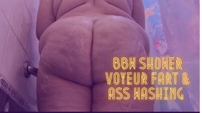 BBW Shower Voyeur Fart & Ass Washing