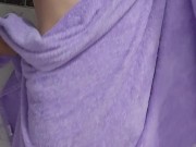 En el Baño en toalla