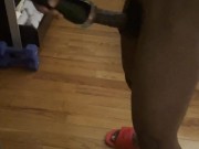 Bbc plays with fleshlight toy until he shoots huge cumshoot