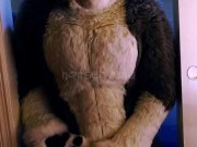 wolf fursuit sheath paw off and cum 💦