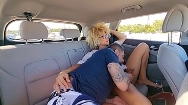 Danny Northwood gives Cindy Too Much a blowjob in the back of a taxi in Miami.