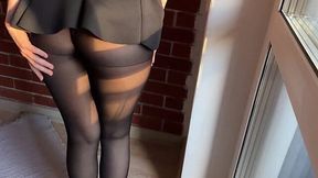 Seductive Sunset Tempts My Pantyhose-Clad Body