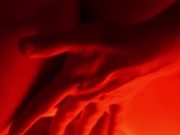 Oil massage by the mans hands close up. Music sensual video for fans
