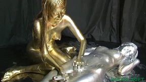 Metallic body painting 003