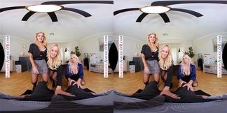 Naughty America Brandi Love, Kayla Paige, and London River bang the new guy for meeting sales quota