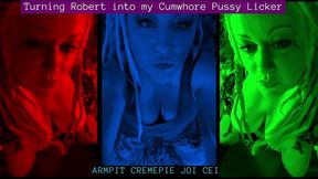 shemales turning robert into my cumwhore pussy licker the video starring goddess lana