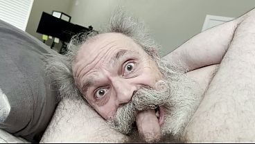 Old Man Big Moustache Cocksucker