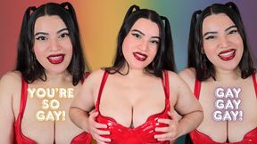 YOU’RE SO FUCKING GAY - Gay Encouragement with Humiliatrix Countess Wednesday - Verbal Humiliation, Encouraged Bi, Laughing MP4 1080p