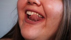 White teeth close-up