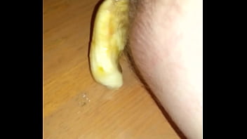 Toy in ass Banana falls out