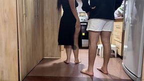 housewife asks neighbor for help to seduce him, her husband was not there and becomes