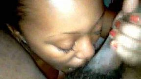 My black young cutie licking my balls and sucking dick