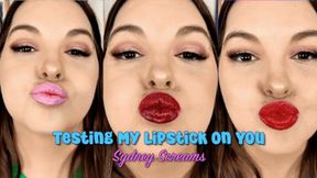 Testing My Lipstick On You - Sydney Screams Tries on 8 Shades of Lipsticks to Kiss You with Lipstick Marks on Tissue - HD 1080 WMV