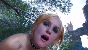 Two horny skanks get their holes slammed in outdoor foursome