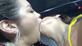 Asian Goddess kissing a MILF girl Part 4 BY Kiara Nissei and STELLAR Cam By Aline Full hd