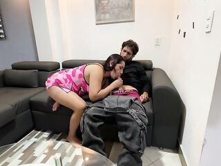 I'm lewd and my boyfriend's almost any worthwhile friend Leyton Big is secretly fucking me with his big, hard dong on the daybed