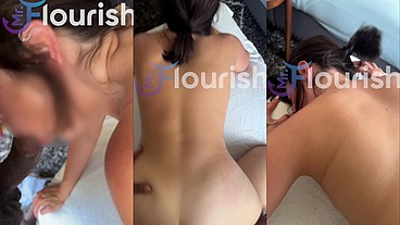 MrFlourish gave his brunette homie lover friend Ava some backshots