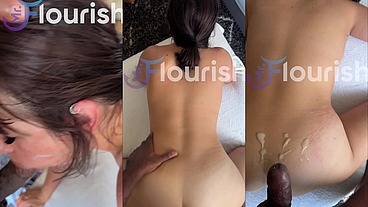 MrFlourish gave his brunette homie lover friend Ava some backshots