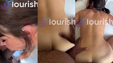 MrFlourish gave his brunette homie lover friend Ava some backshots