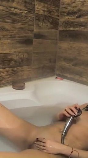 Kinky MILF Games with Mega Orgasm in Bathtub at Home While Smoking 156