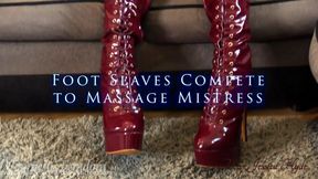 Foot Slaves Compete to Massage Mistress Jessica Hyde