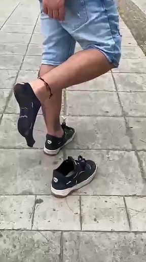 I Let You Enjoy My Sweaty and Torn Stockings From so Much Walking