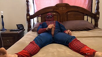 Spider-Man Whacks Off N Suit 2 Cum