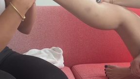 Sock Worship with Girlfriend – Foot Licking and Sucking by Lana von Winter and Angelina Amore