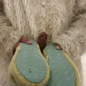 Yeti Suit Fucking and Cumming All Over Ugg Slippers